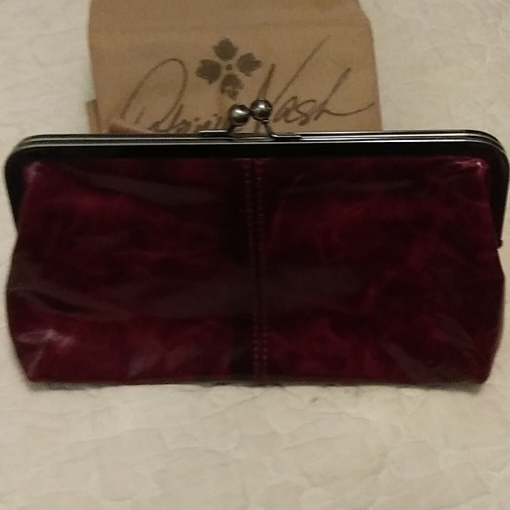 Leather clutch purse